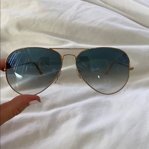 Ray ban aviator gradient light blue size large
